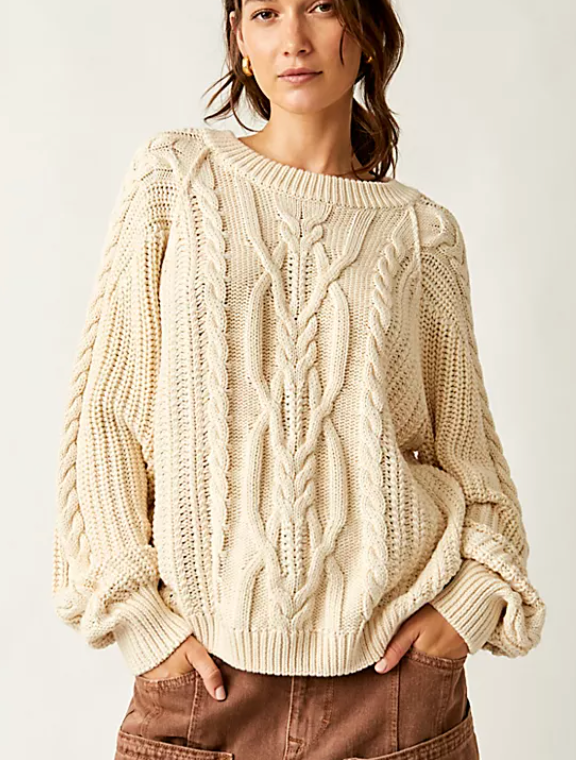Free People Frankie Cable Sweater