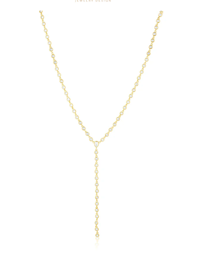 Anastasia CZ Lariat Necklace