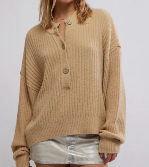 Free People Cocoa Henley