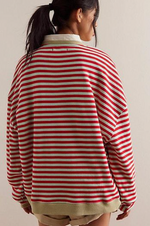 Free People Classic Stripe Oversized Crewneck