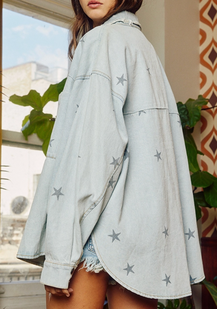 Clara Denim Star Jacket