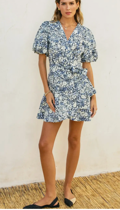 Carmen Field Daisies Wrap Dress