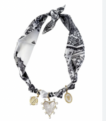 Paris Multi Charm Scarf Necklace